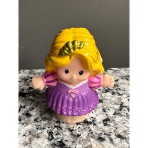 Fisher Price Little People Princess Rapunzel Figure Toy Blonde Hair Purple Dress